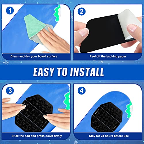 Snowboard Stomp Pad - Black Self-Adhesive Anti-Slip Grip Mat