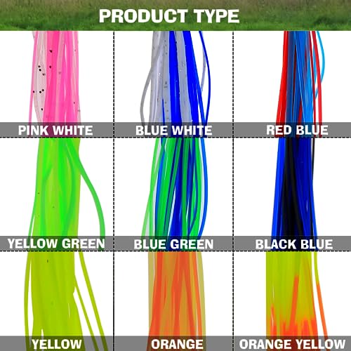 Fly Tying Materials Kit - 18 Colors of Silicone Rubber Threads