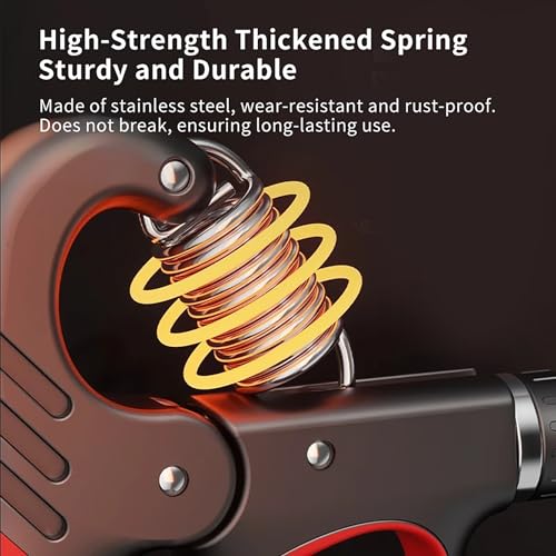 Adjustable Grip Strength Trainer with Counter - Orange