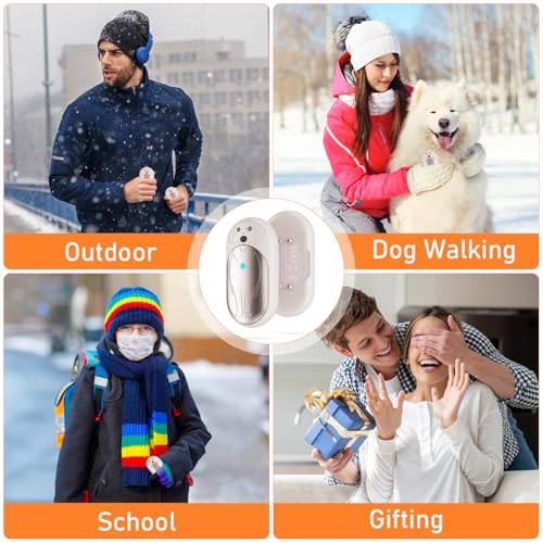 Lepwings White AI Hand Warmers 2-Pack Rechargeable 6000mAh, 3 Heat Levels, 20H Battery