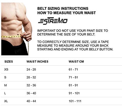 ESTREMO Weight Lifting Back Support(6-Inches-Wide) Belt Neoprene Gym Fitness Training,Functional Cross Training Exercises,Squats,Lumbar,Powerlifting Deadlifts Workout Black X-Large (40"-44")
