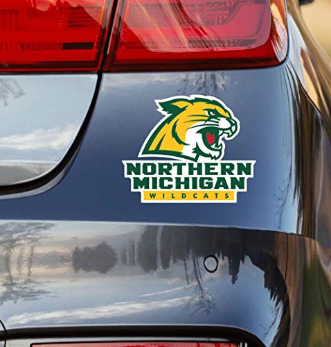 Northern Michigan Wildcats Car Decal - 4x4 Inch Weatherproof Vinyl Sticker