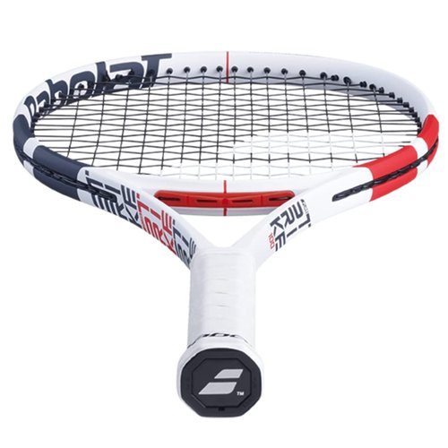 Babolat Pure Strike 100 Tennis Racquet Racquet - Strung with 16g White Syn Gut at Mid-Range Tension (4 1/4" Grip)