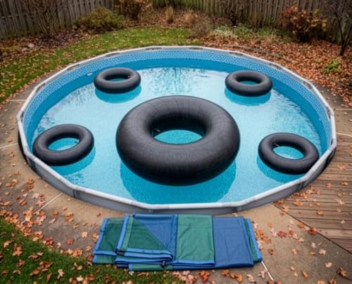 Heavy Duty Butyl Rubber Inner Tube – 32" Inflatable Tube for Sledding, Floating, and Pool Closing