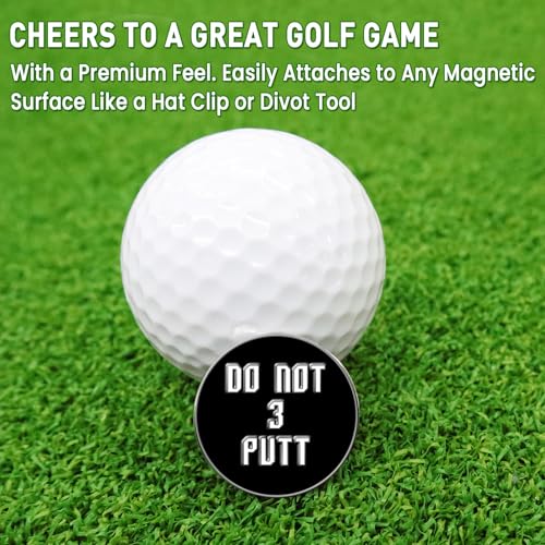 Finger Ten Golf Ball Marker with Hat Clip – Markers Only (3 Putt Variant)