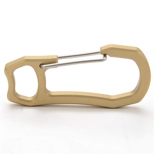 SZHOWORLD High Strength Brass Keychain Carabiner Clip EDC Spring Kits Key Ring Clasp Hook Nice Finish