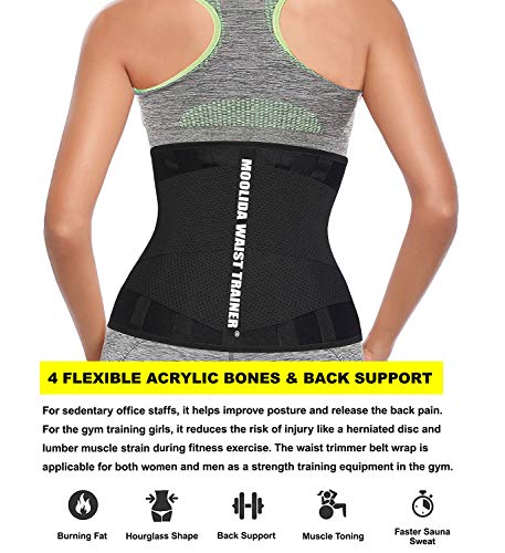 Waist Trainer Belt for Women - Large Black Waist Trimmer