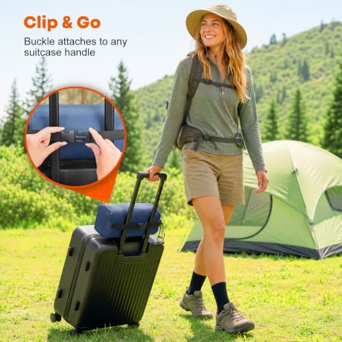 Travel Memory Foam Pillow - Portable Neck Support for Camping & Flying
