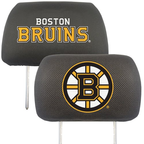 Boston Bruins Embroidered Headrest Cover Set - 2 Pieces