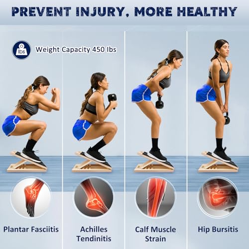 Portable Wooden Slant Board for Stretching & Recovery