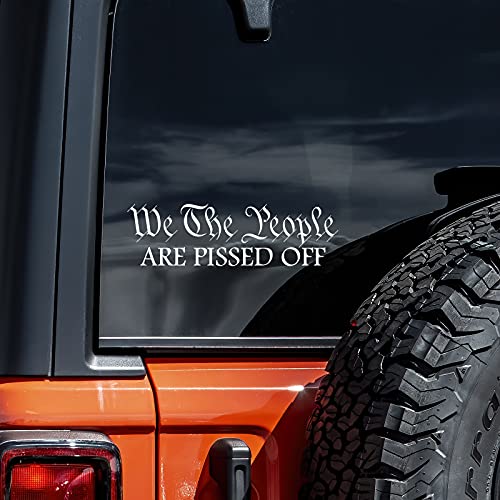 We The People Decal Vinyl Sticker - 5.5" x 1" White
