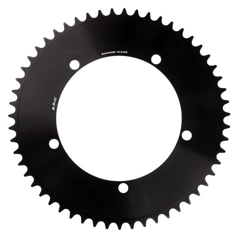 DJC 144BCD Round Chainring Fixed Gear Fixie Track Bike 47T 49 51 53 55 57 59 61T Single Speed Chainwheel 1/2 * 1/8 144 Bcd (55T)