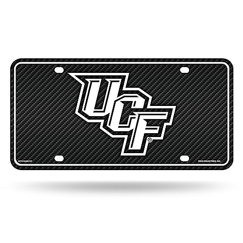 Central Florida Knights Metal License Plate - UCF Black & Team Color