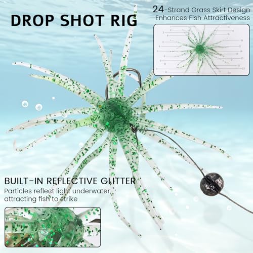 FREE FISHER 41PCS Sea Urchin Soft Lure Bait Kit for Freshwater & Saltwater Fishing