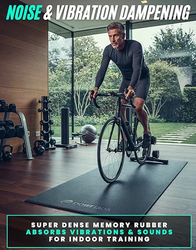 Exercise Bike Mat 30" x 60" - Non-Slip, Waterproof & Floor Protector