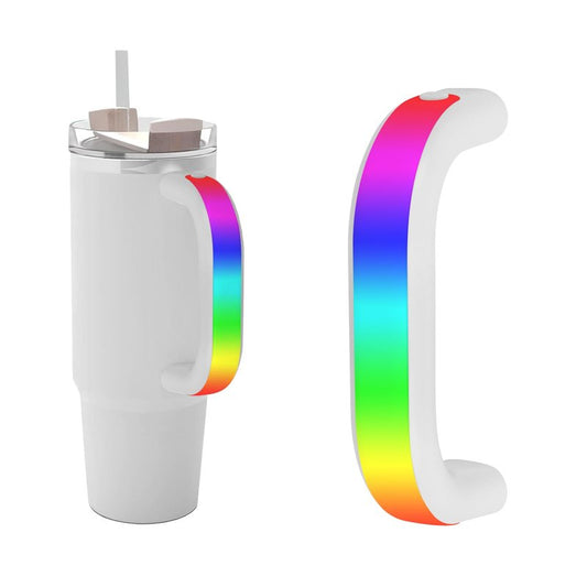 Onodi 6 Colors Changing LED Light-Up Tumbler Handle for Stanley 40oz/30oz Cups Accessories, Comfortable Grip Rechargeable Waterproof Handle Accessory for Camping Parties Outdoor Home Gift (Pink)