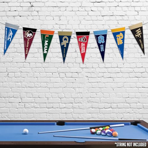 NCAA ACC Mini Felt Pennant Set - 4" x 9" Team Flags