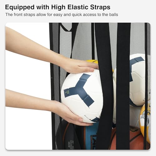 Ball Storage Basket - Wall-Mounted or Freestanding Organizer for 15 Balls