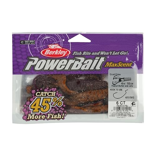 PowerBait MaxScent Crud Craw - Peanut Butter and Jelly, 4"