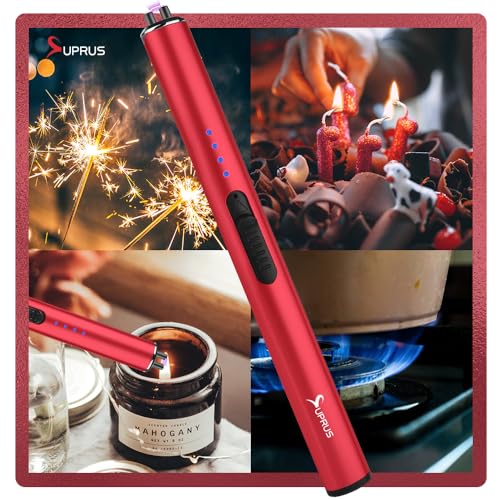 Electric Arc Windproof Flameless USB Rechargeable Lighter - Red
