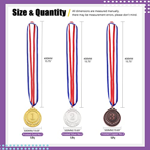 Award Medal Kit - Gold, Silver & Bronze Medals with Ribbons