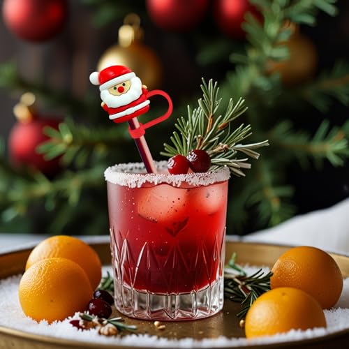 Christmas Silicone Straw Topper Set for 30/40oz Tumblers - Style 4