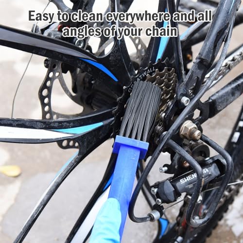 Bicycle & Motorcycle Chain Cleaning Brush Set - 2 Pcs