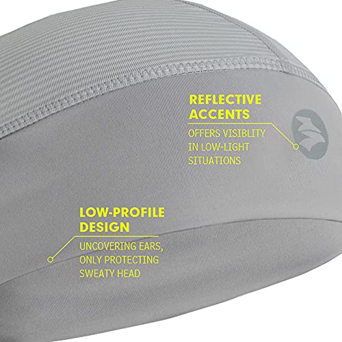 Cooling Helmet Liner - Low-Profile Stretch Cap for Summer - Light Grey