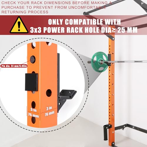 Heavy-Duty J-Hooks for 3"x3" Squat Rack - Barbell Holder