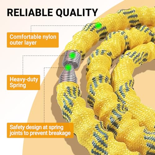 Weighted Fitness Hula Hoop - 3.3 lbs Soft Spring Hoop - Yellow