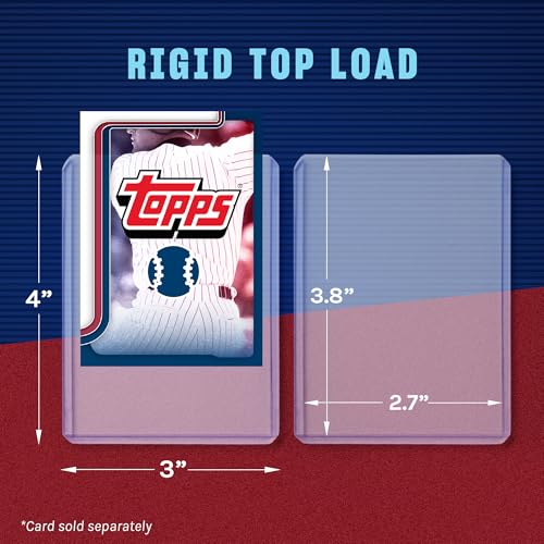 35pt Rigid Trading Card Top Loaders - 25 Count Standard Size Card Protectors