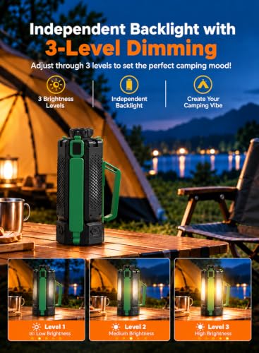 CuLiDing Green Telescopic Camping Light 2500 Lumens Rechargeable 15000mAh