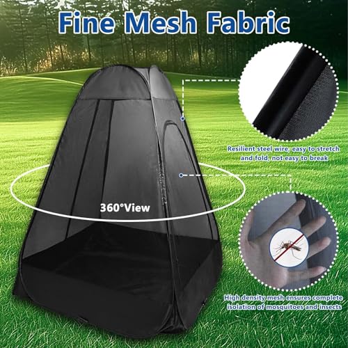 Pop Up Mosquito Net Tent for 1 Person Chair - 360° Mesh Barrier, Portable Camp Chair Tent