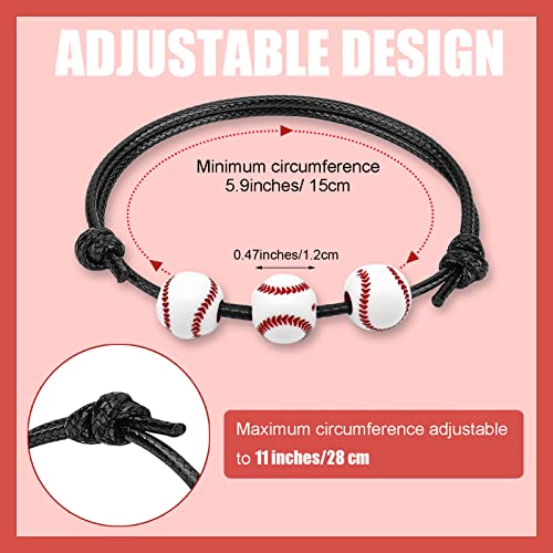 Baseball Party Favors - 36PCS Adjustable Charm Bracelets
