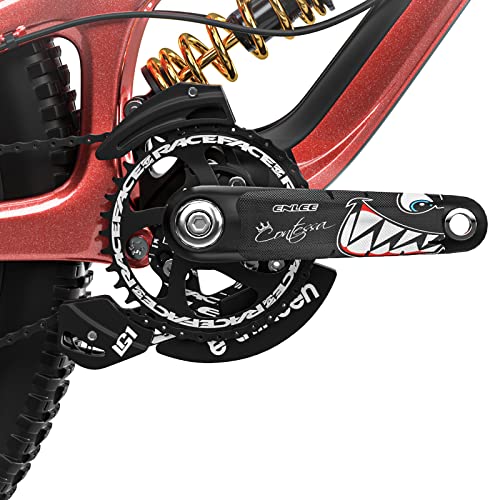 ENLEE Mountain Bike Frame Protectors for Crankset & Handlebar 14x5.5cm Black - Pair