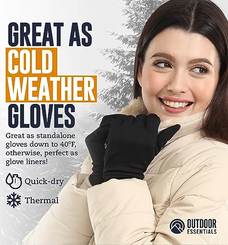 OutdoorEssentials Touchscreen Winter Gloves Men Women - Hiking Mens