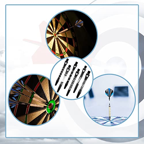 Black Style Aluminium Dart Shafts 50/53mm with Rubber Rings - Skylety 30 Pcs