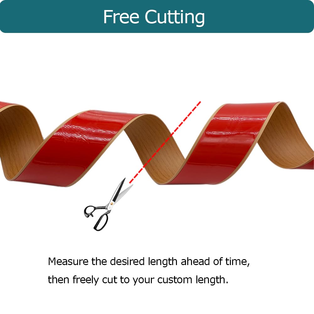 Tintvent Floor Transition Strip, Self-Adhesive Vinyl Flooring Cover Strips, Floor Flat Divider Strip for Joining Floor Gaps, Carpet Threshold Transition; 2" Wide-Brown Wood Grain (3.3Ft)