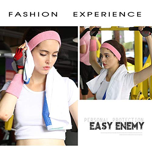 Sports Wristbands - 10 Pairs Cotton Sweat Absorbing Bands