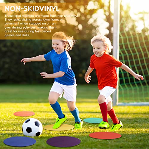 60 Poly Vinyl Spot Markers - Nonslip Agility Training Dots