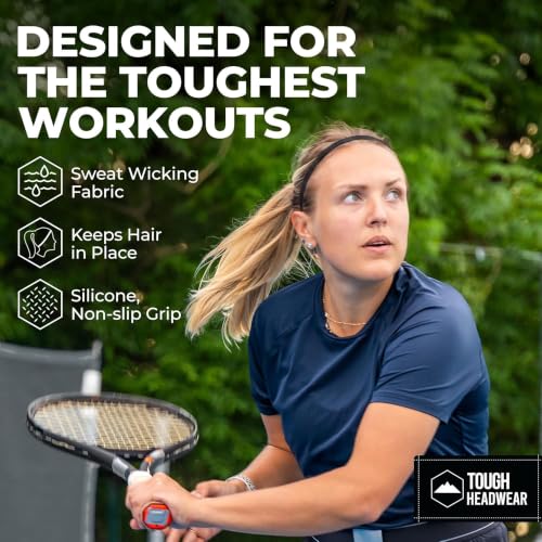 Tough Headwear Athletic Headband Set - Thin Headbands for Women