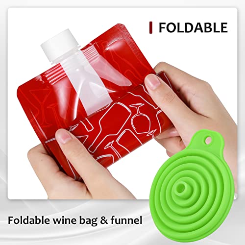 Foldable 750ml Wine Bag - Portable Reusable Leak-Proof Wine Carrier 12 Pack