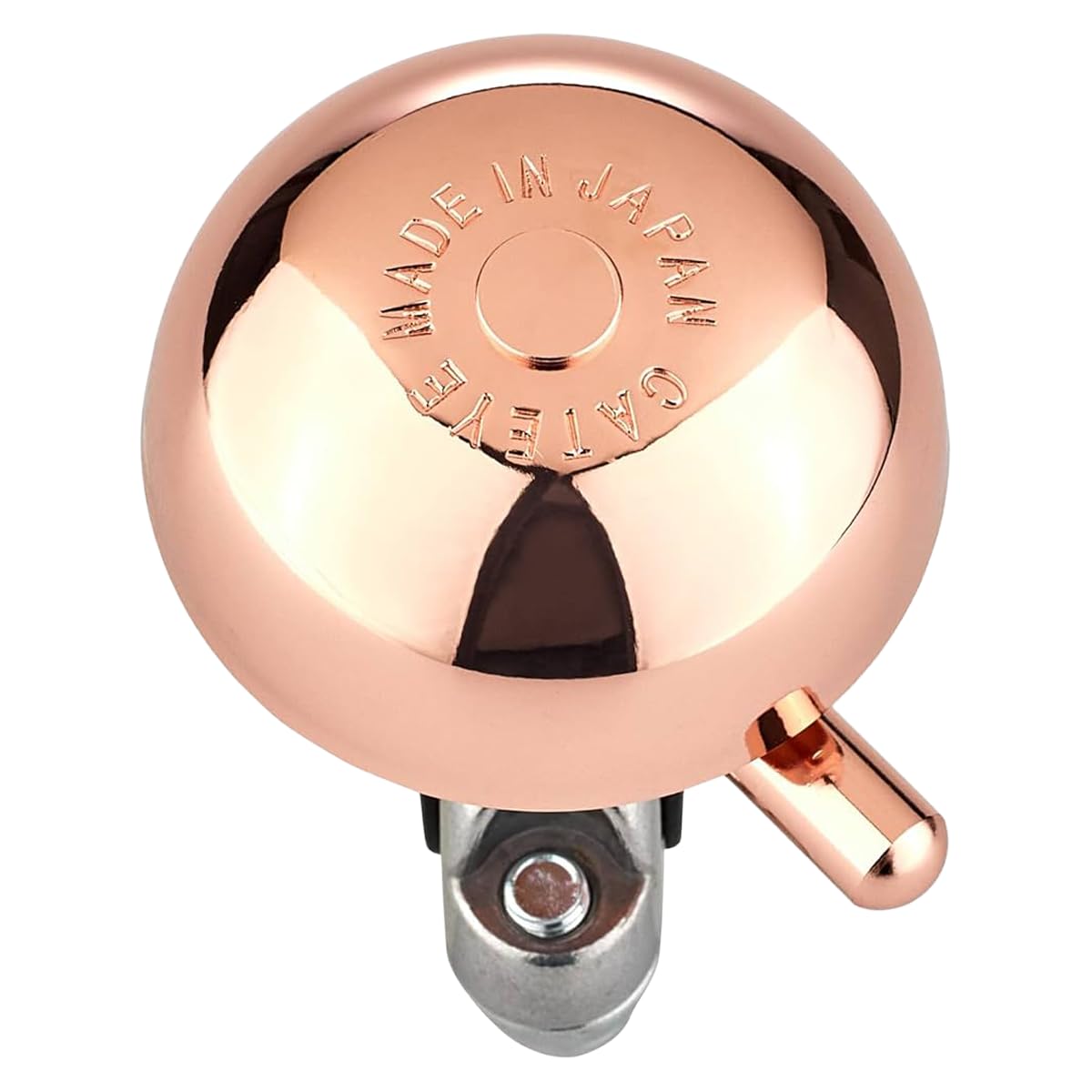 CATEYE OH-2200 Yamabiko Bicycle Bell – Classic Brass Bike Bell with Loud 85 Decibel Sound for Safety, Fits Road, MTB, Kids Bikes, Aluminum Bolt-on Design