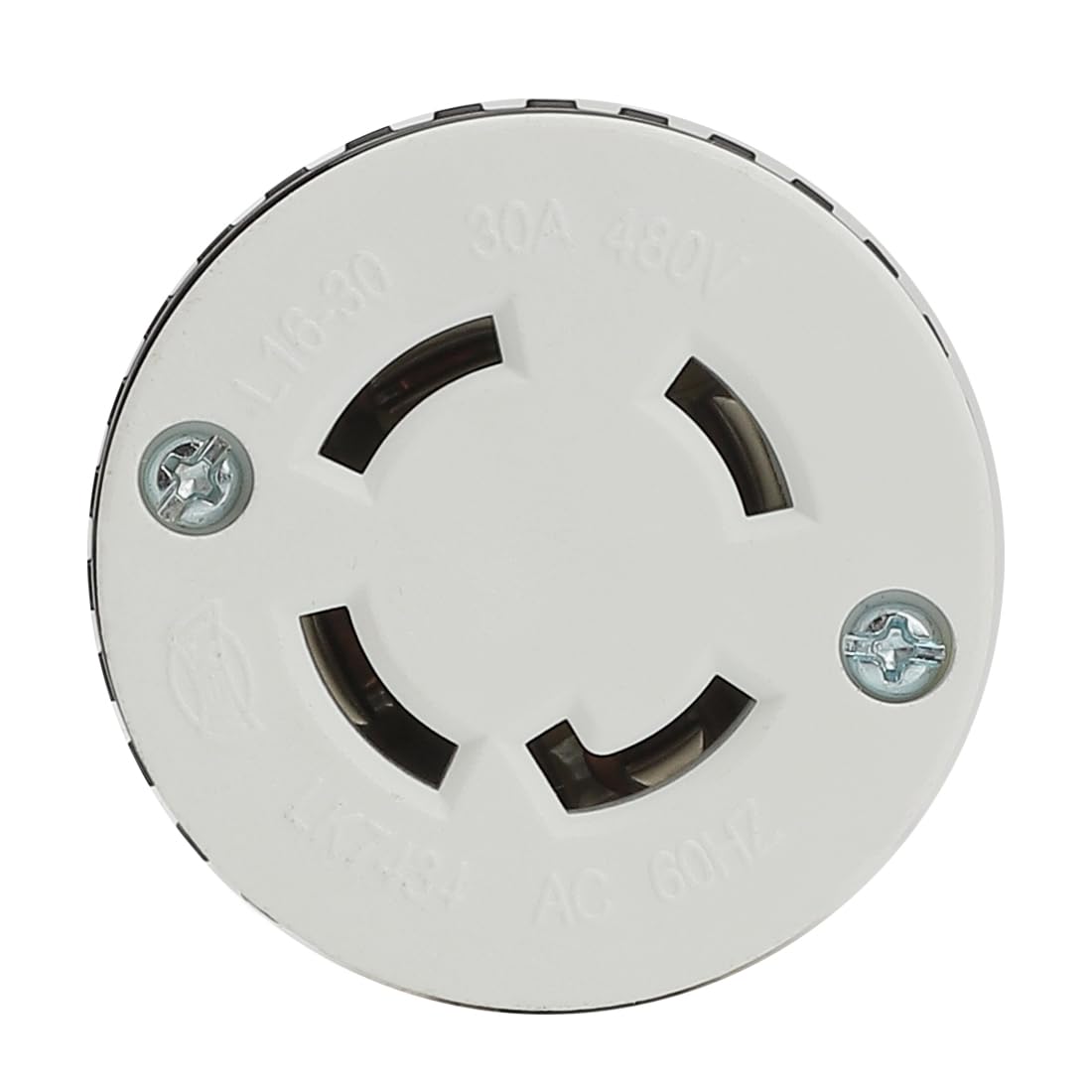 Nema L16-30R Male 30A 480V Industrial Grade AC Power Plug, NEMA L16-30R Locking Plug, 3-Pole, 4-Wire Grounding, AC 60HZ AD0144