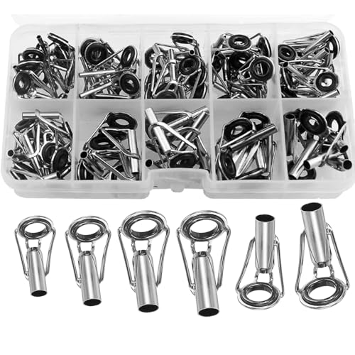 Fishing Rod Tip Repair Kit - 50 Pieces Stainless Steel Ceramic