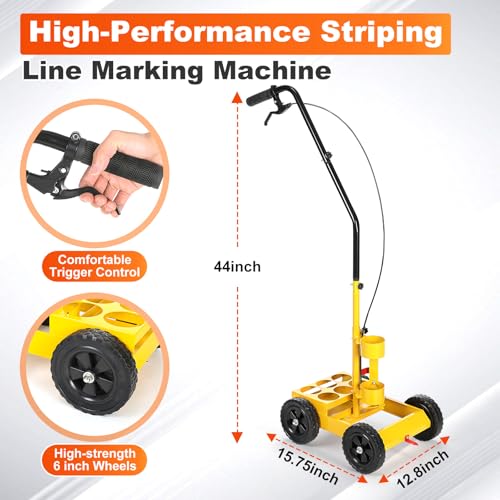 Line Striping Machine for Parking Lots - Adjustable 2-4 Inch Width