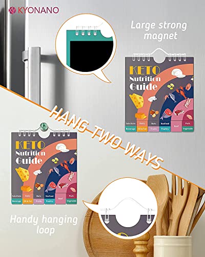 Keto Cheat Sheets Magnets - 228 Food List & E-Book - Brown