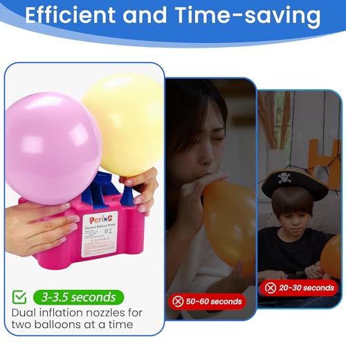 Electric Balloon Pump with Tying Tool | Portable Inflator for Parties