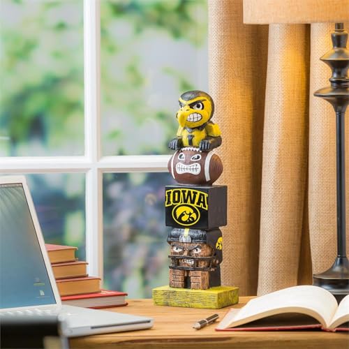Iowa Hawkeyes Tiki Team Totem Garden Statue - 16" Tall