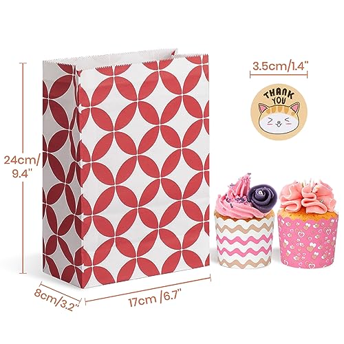 Assorted Color Gift Bag Set - 48 Pcs, 9.4x6.7x3.2 Inches